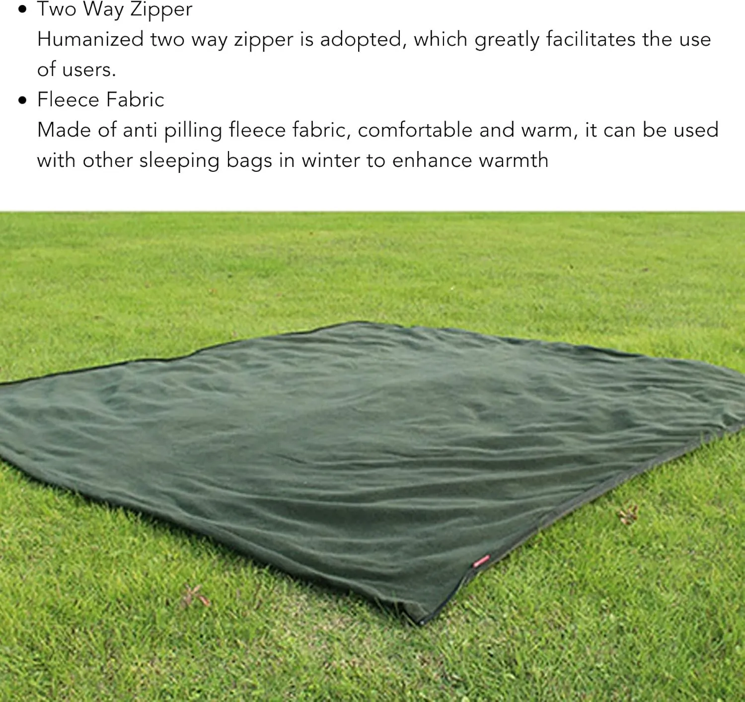 Fleece Sleeping Bag, Anti Pilling Comfortable Warm Sleeping Bag Liner, Skin Friendly Breathability Not Easy to Shrink Portable Fleece Sleeping Bag Liner, for Adults Outdoor