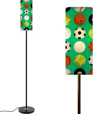 Floor Lamp for Living Room Sports patern selection different balls flat desin set collection Light Stand Lamp with Remote Control Dimmable LED Tall Lamps for Bedrooms Reading Western Home Decor