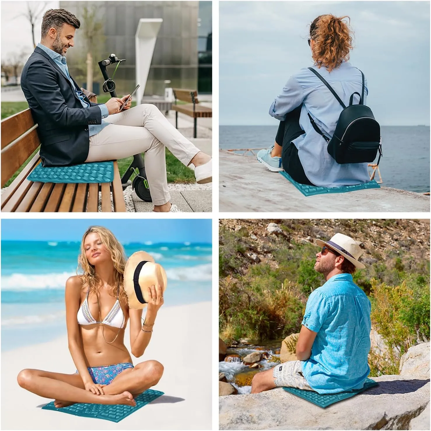 FOCHIER F Stadium Seat Pad, Camping Foam Pad, Foldable Z Stadium Seat Cushion Insulated Sitting Pad for Camping Backpacking Stadium Outdoor Picnic, Hiking, Mountain,Bleachers