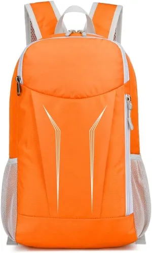 Foldable Backpack Lightweight Outdoor Hiking Daypack Compact Travel Packable Bag for Trekking Camping and Casual Use (Orange)
