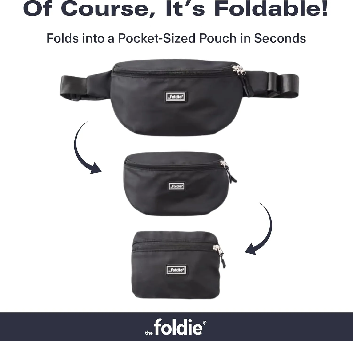 Foldable Crossbody Bags for Women & Men - Anti-Theft RFID-Safe Fanny Pack with Smart Lockable Zippers and Cut-Resistant Strap - Lightweight Waist Pack for Travel & Everyday Use - Pink