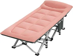 Folding Camping Cot for Adults, Portable Sleeping Cot, Folding Camping Cot with Mattress, for Adults Home Guest Office Outdoor Travel