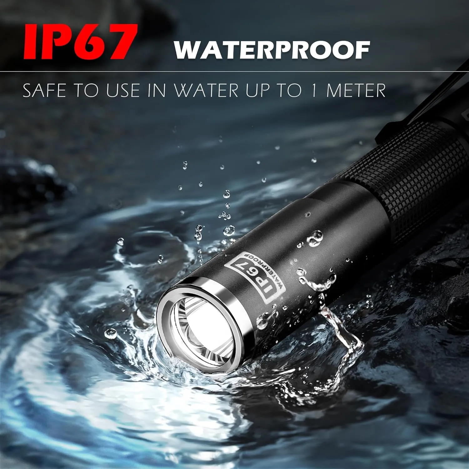 FORTO LED Pen Light, 200 Lumens Pocket Flashlight, IP67 Waterproof, 2 Modes, 2 Pack with AAA Batteries, Lightweight & Durable for Inspection, Medical Use, Emergency(Black)