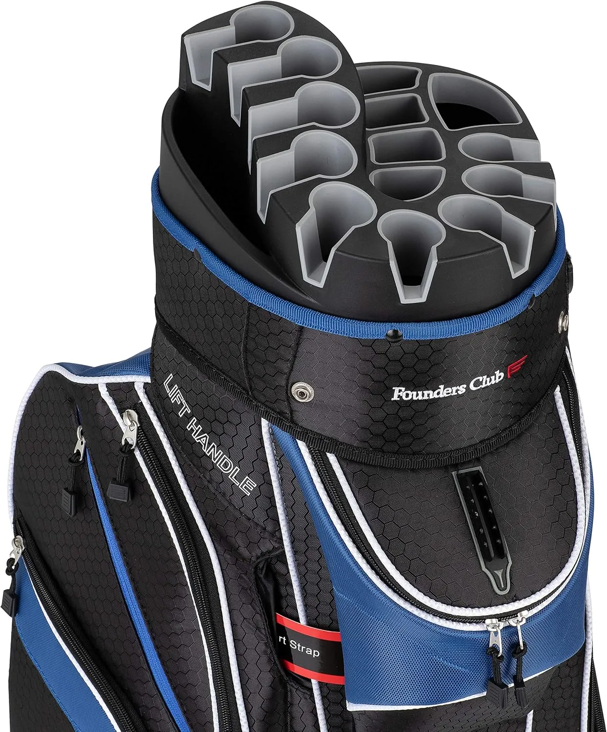Founders Club Generation 2 Organizer Golf Cart Bag for Men with 14 Way Head Lock Anti Rattle Divider Top