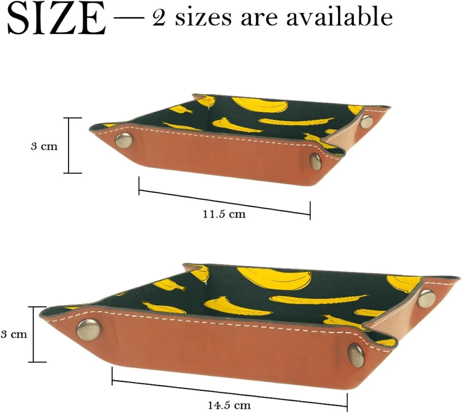 Fruit Yellow Banana Jewelry Organizer Tray, Small Stacking Tray for Earrings, Bracelets, Rings, and More, Compact and Versatile