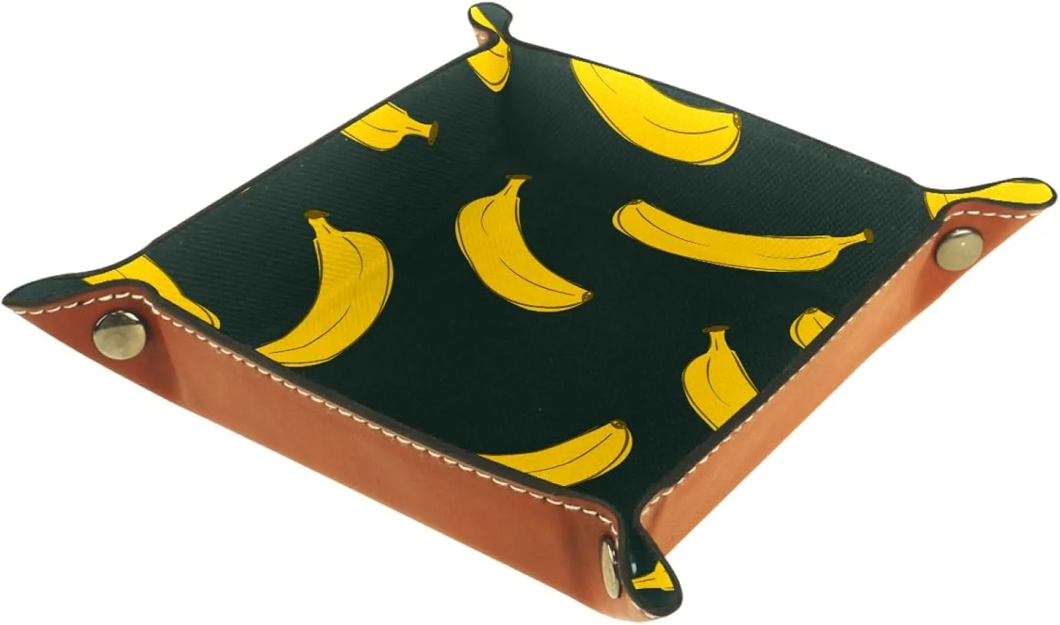 Fruit Yellow Banana Jewelry Organizer Tray, Small Stacking Tray for Earrings, Bracelets, Rings, and More, Compact and Versatile
