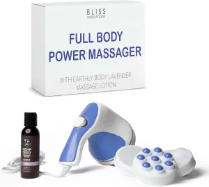 Full Body Power Massager for Slimming, Cellulite Reduction, and Muscle Relaxation. with Lavender Massage Lotion and Travel Bag