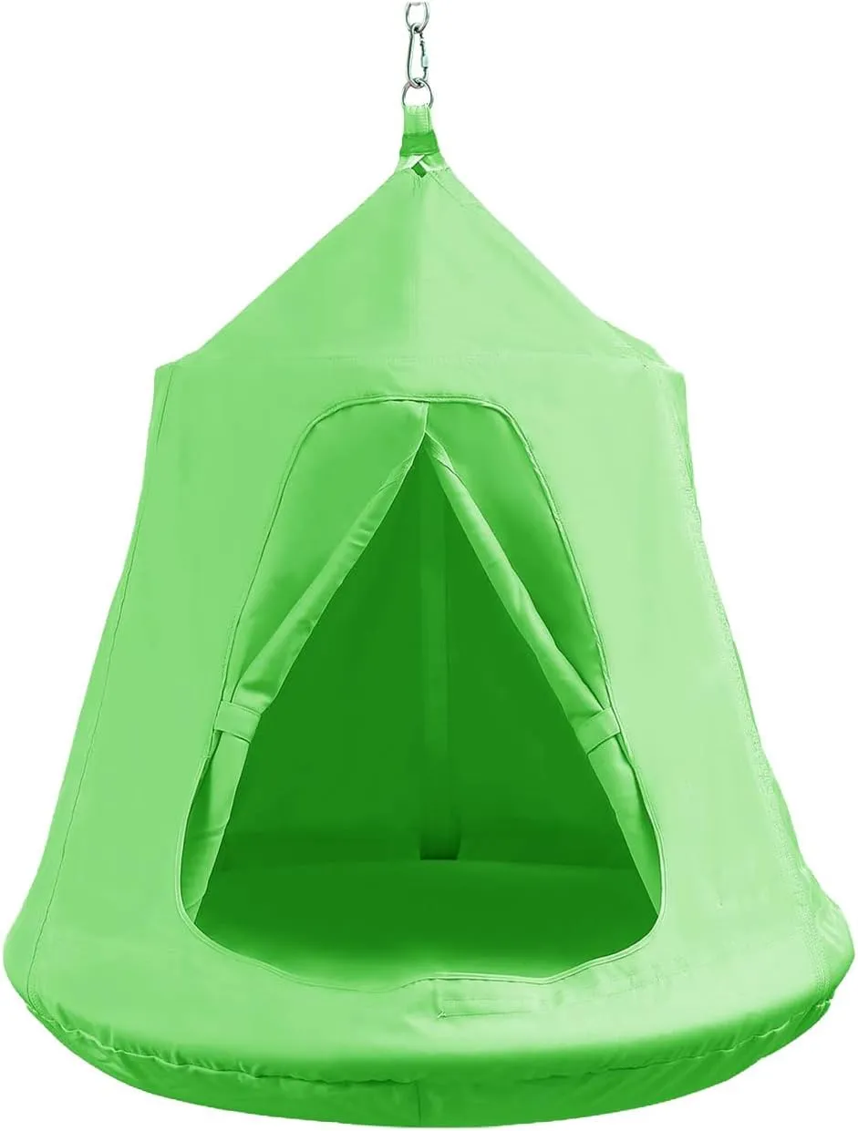 Fun and Function - Play Tent Swing - Hanging Tent Indoor/Outdoor Pod Swing for Kids - Sensory Swing Chair Hanging Tree Pod Tent - Supports 1-2 People - Up to 200 lbs