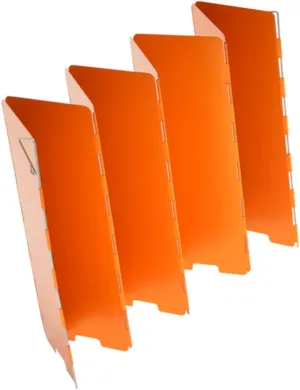 GALPADA Folding Camping Stove Windscreen Plates Portable Wind Shield for Picnic Cooking Yellow Saving Design Easy to Carry for Outdoor Activities Space Saving