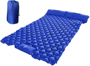 GaRcan Inflatable Sleeping Mattress Outdoor PicnicDouble Sleeping Pad, Inflatable Sleeping Mat Ultraligh, Self-Inflating Camping Mat with Built-in Inflatable Pillow, for Outdoor, Hiking,