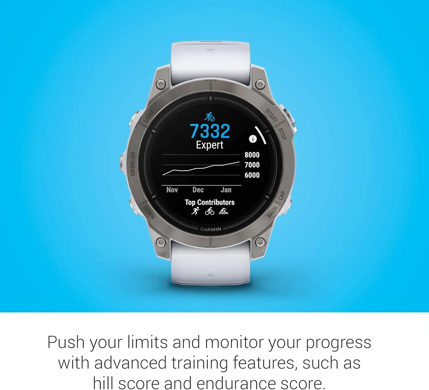 Garmin epix Pro (Gen 2) Sapphire Edition, 47mm, High Performance Smartwatch, Advanced Training Technology, Built-in Flashlight, Whitestone