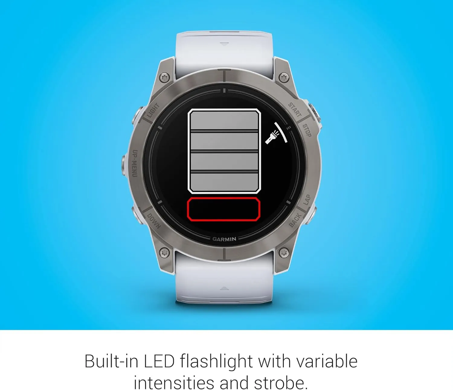 Garmin epix Pro (Gen 2) Sapphire Edition, 51mm, High Performance Smartwatch, Advanced Training Technology, Built-in Flashlight, Whitestone
