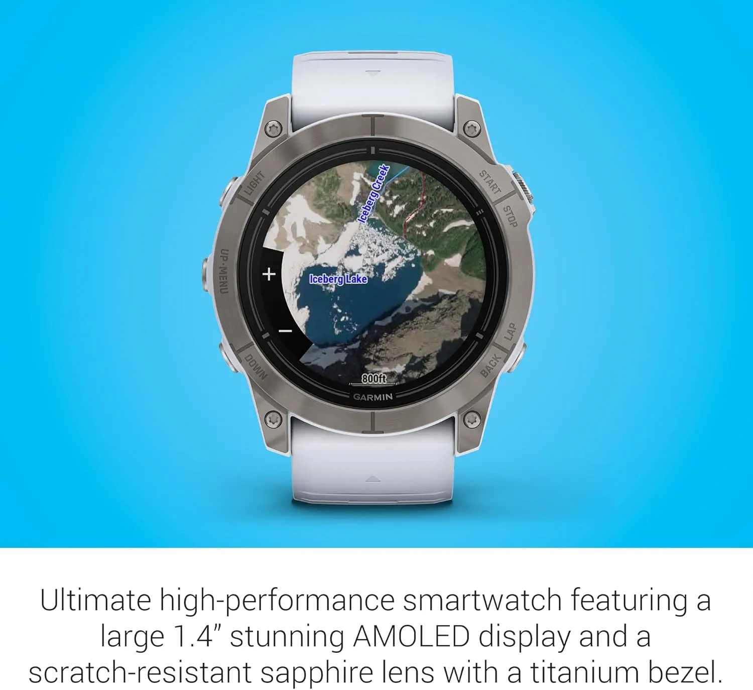 Garmin epix Pro (Gen 2) Sapphire Edition, 51mm, High Performance Smartwatch, Advanced Training Technology, Built-in Flashlight, Whitestone