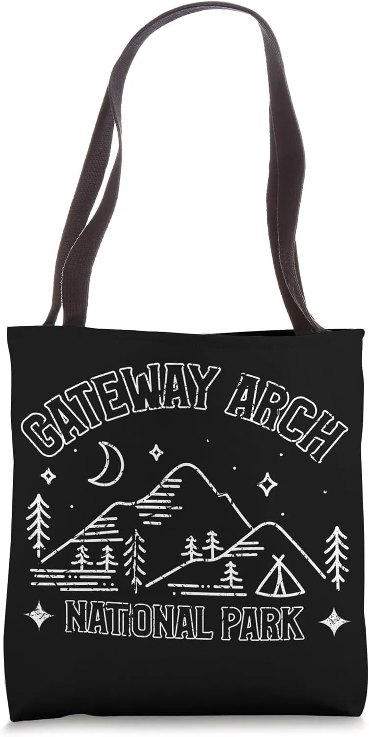Gateway Arch National Park Explore Adventure Camp Mountain Tote Bag