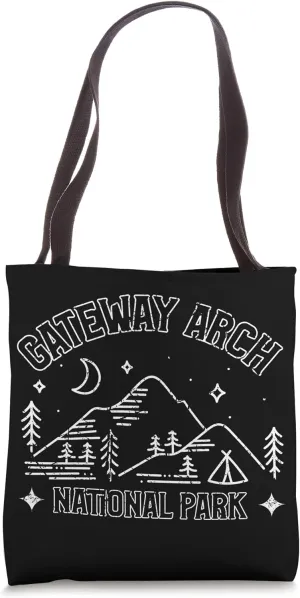 Gateway Arch National Park Explore Adventure Camp Mountain Tote Bag