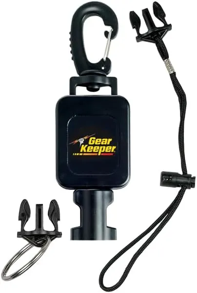 Gear Keeper Locking Medium Scuba Dive Light Retractor - Scuba Gear With Medium Mount, Swiveling Snap Clip & QC-II Split Ring Accessory - Scuba Diving Accessories - Made in USA