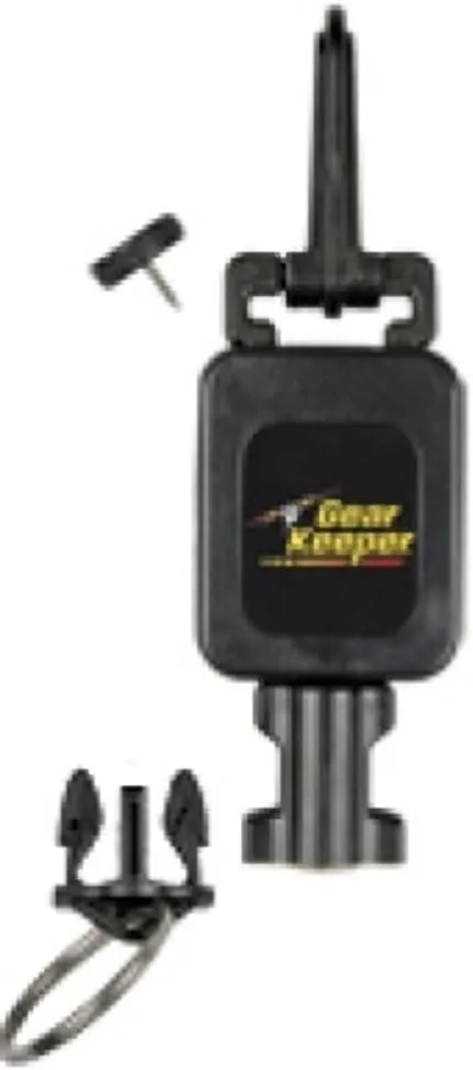 Gear Keeper Locking Small Scuba Dive Light Retractor - Scuba Gear With Combo Mount, Snap Clip & Threaded Stud & QC-II Split Ring Accessory - Scuba Diving Accessories - Made in USA