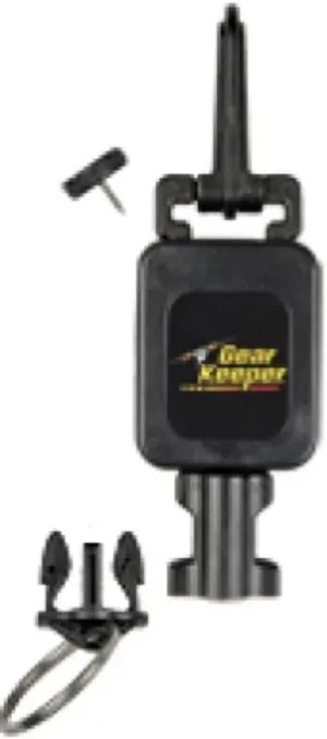 Gear Keeper Locking Small Scuba Dive Light Retractor - Scuba Gear With Combo Mount, Snap Clip & Threaded Stud & QC-II Split Ring Accessory - Scuba Diving Accessories - Made in USA