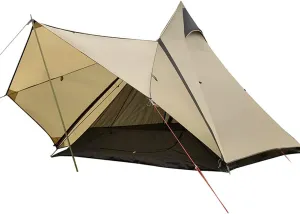 GeRRiT Camping Pyramid Teepee Tent Outdoor Portable Waterproof Double Layers Indian Tipi Tent Family Camping Tent for Outdoor Hiking