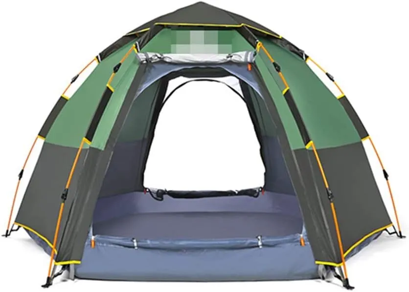 GeRRiT Tent Outdoor 3-4 People Automatic Anti-Storm Rain 2 Double Thick Rainproof Camping Outdoor Camping Household Tent Pop-Up Large Camping Tent Cabin Beach Tent Quick Installation Waterproof Tent