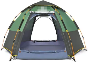 GeRRiT Tent Outdoor 3-4 People Automatic Anti-Storm Rain 2 Double Thick Rainproof Camping Outdoor Camping Household Tent Pop-Up Large Camping Tent Cabin Beach Tent Quick Installation Waterproof Tent