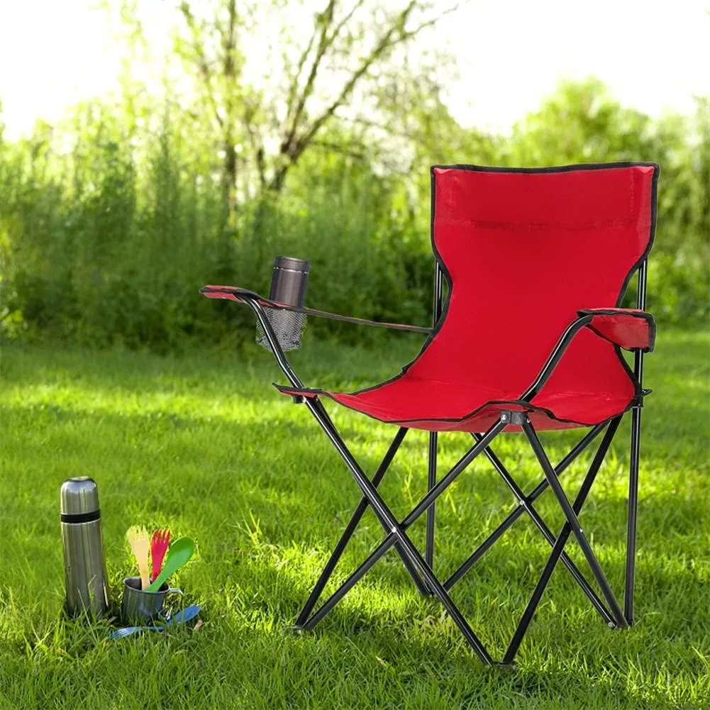 GEXECEUSS Portable Folding Camping Chair Lightweight Backpacking Chair,Sports Chair & Lawn Chair with Mesh Cup Holder for Outdoor Hiking Travel Beach Picnic