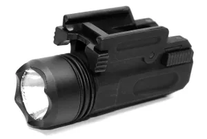 Glock Model 17 handgun flashlight 300 lumens aluminum polymer body black.