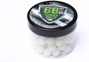 Glowing in The Dark Rubber Balls in 68 Cal. 100 pcs Premium Quality Paintballs Resuable for Training & Home Defense Pistols in .68 Caliber