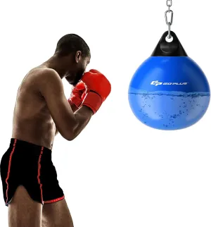 Goplus Water Aqua Bag, 21'' 180 Pound /18” 110 Pound Heavy Punching Bag with Adjustable Metal Chain, Water Injection Hose, Boxing Training Bag for Adults Fitness, MMA