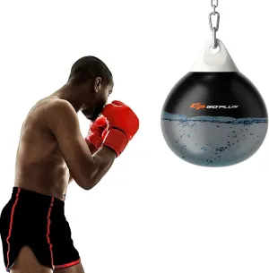 Goplus Water Aqua Bag, 21'' 180 Pound /18” 110 Pound Heavy Punching Bag with Adjustable Metal Chain, Water Injection Hose, Boxing Training Bag for Adults Fitness, MMA