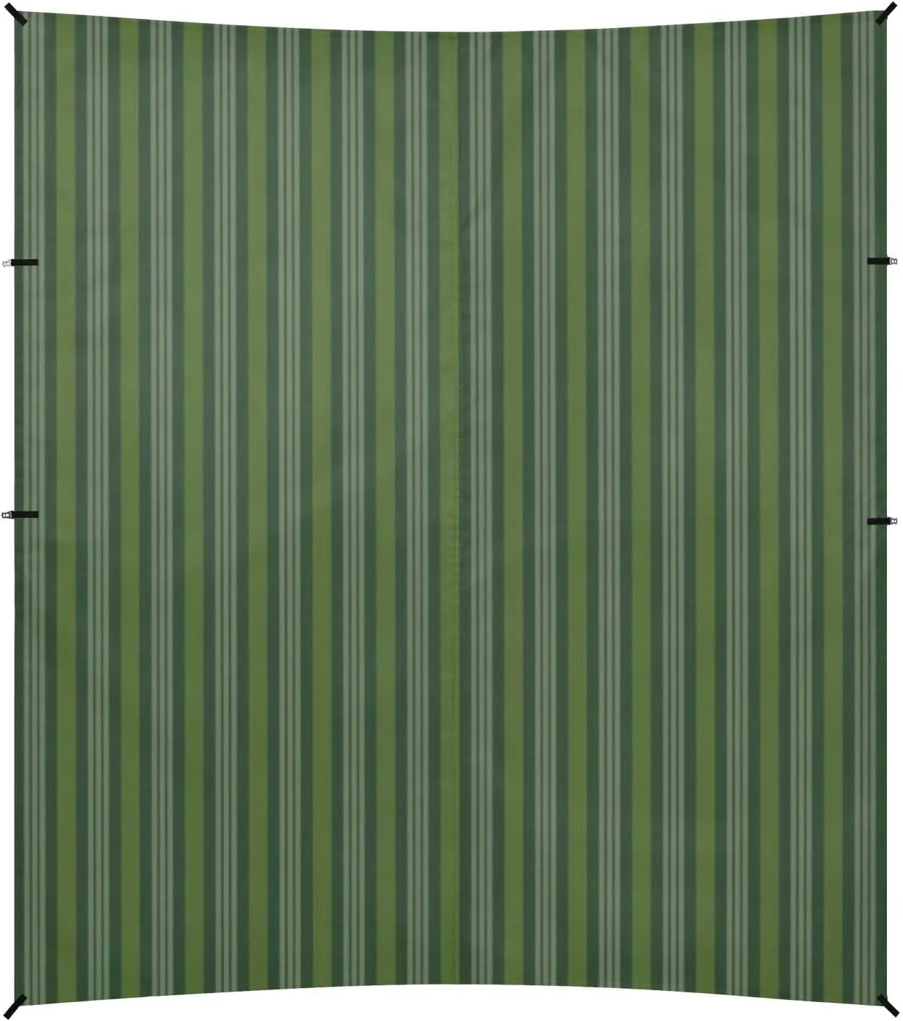 Gray-Green Stripe Foldable Beach Canopy UPF50  Protection Lightweight Shade Sun Shelter with Sand Shovel for Family Travel