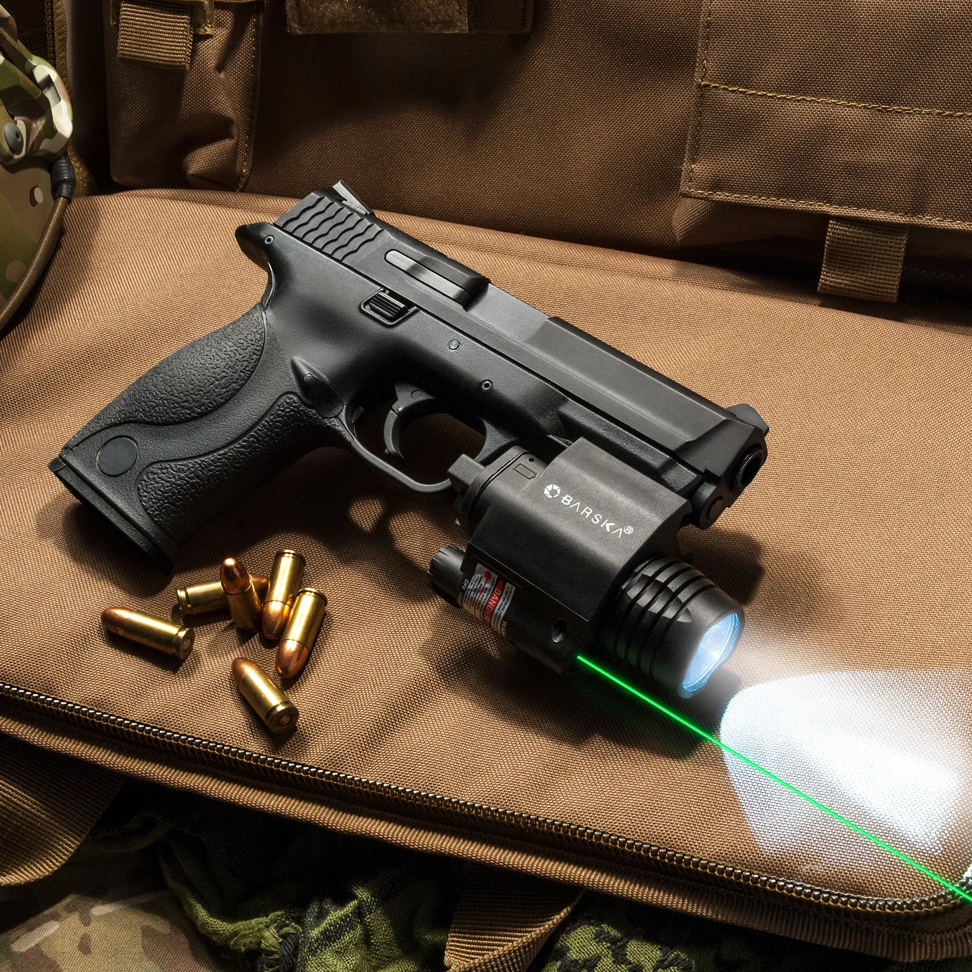 Green Laser with 200 Lumen Flashlight | AU12716