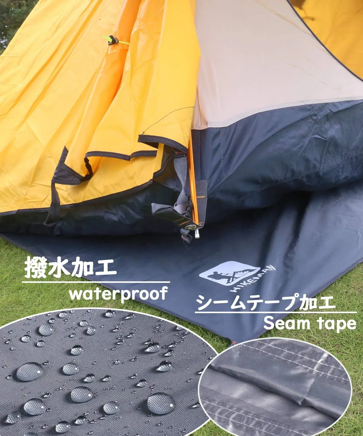Ground Sheet, Hexagonal, Leisure Sheet, Waterproof, Lightweight, Tarp, Tent Mat, Hexagon for One-Pole Tents, Includes Storage Bag, Pegs Included, M (86.6 x 102.2 inches (220 x 260 cm))