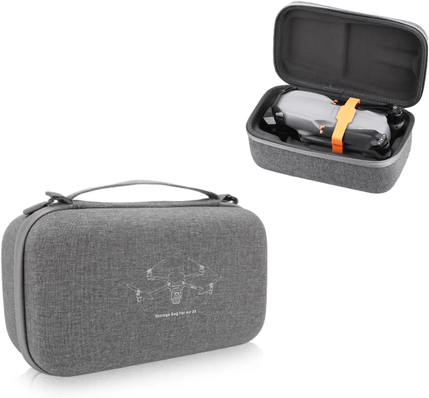 Gugxiom Carrying Case for DJI AIR 3S and Accessories, Hard Shell Portable Splashing Proof Drone Travel Case Storage Bag
