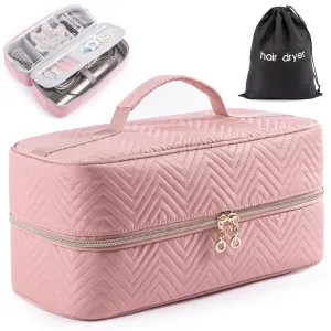 Hair Tools Travel Case with Black Hair Dryer Bag, Large Hair Tools Travel Carrying Case for Shark FlexStyle/SmoothStyle - Hair Air Wrap Dryer Storage Case Flat Curling Iron Travel Organizer