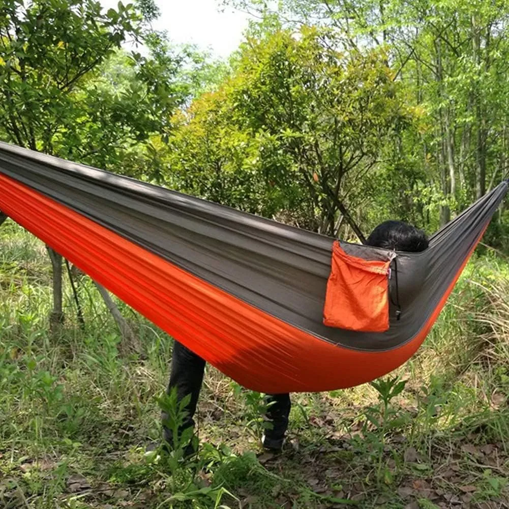 Hammock Camping Hammock Camping Hammock Portable Parachute Fabric Garden Outdoor Leisure Sleeping Swing Travel Hanging Bed Hammocks for Outside (Color : H)