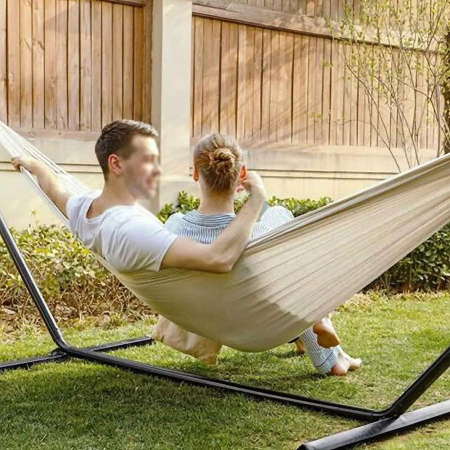 Hammock Outdoor Double Hammock Camping Rope Swing Chair Canvas Hammocks for Terrace Travel Hiking Indoor Home Decor Portable Hammock