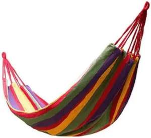 Hammocks,2 Persons Hammock with Mosquito Net Outdoor Hiking Camping Hommock Portable Nylon Swing Hanging Bed 600Lbs Load(Red)