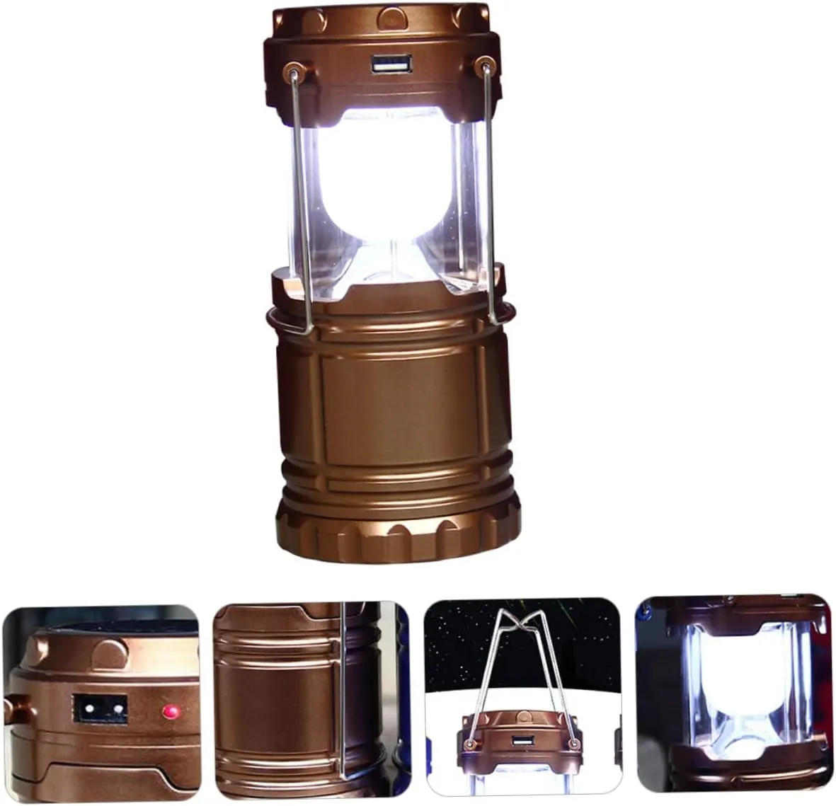 HANABASS Solar Camping Light Portable Emergency Tent Lamp Led Outdoor Lanterns for Camping Tent Lighting Tool Random Color