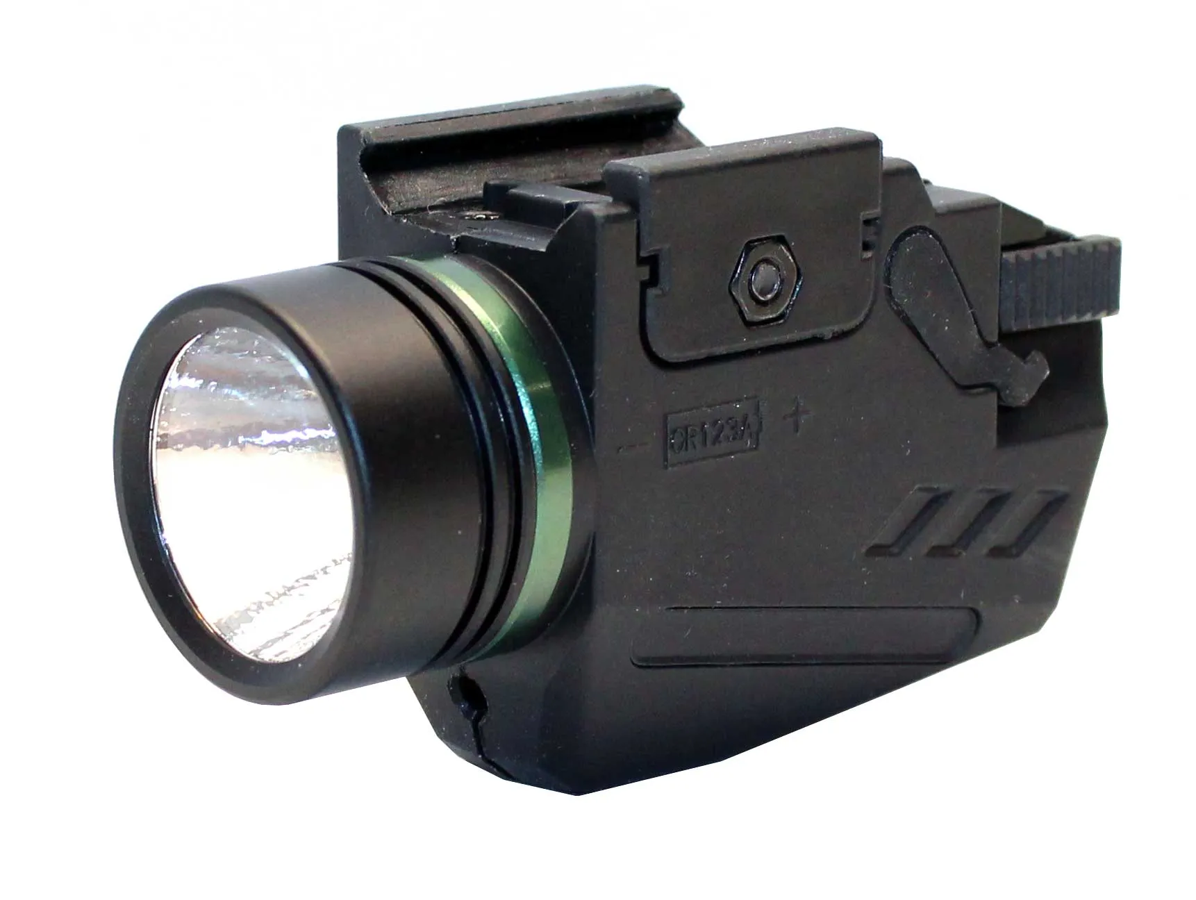 Handgun flashlight with green laser combo 300 lumens polymer body black for Glock 38.