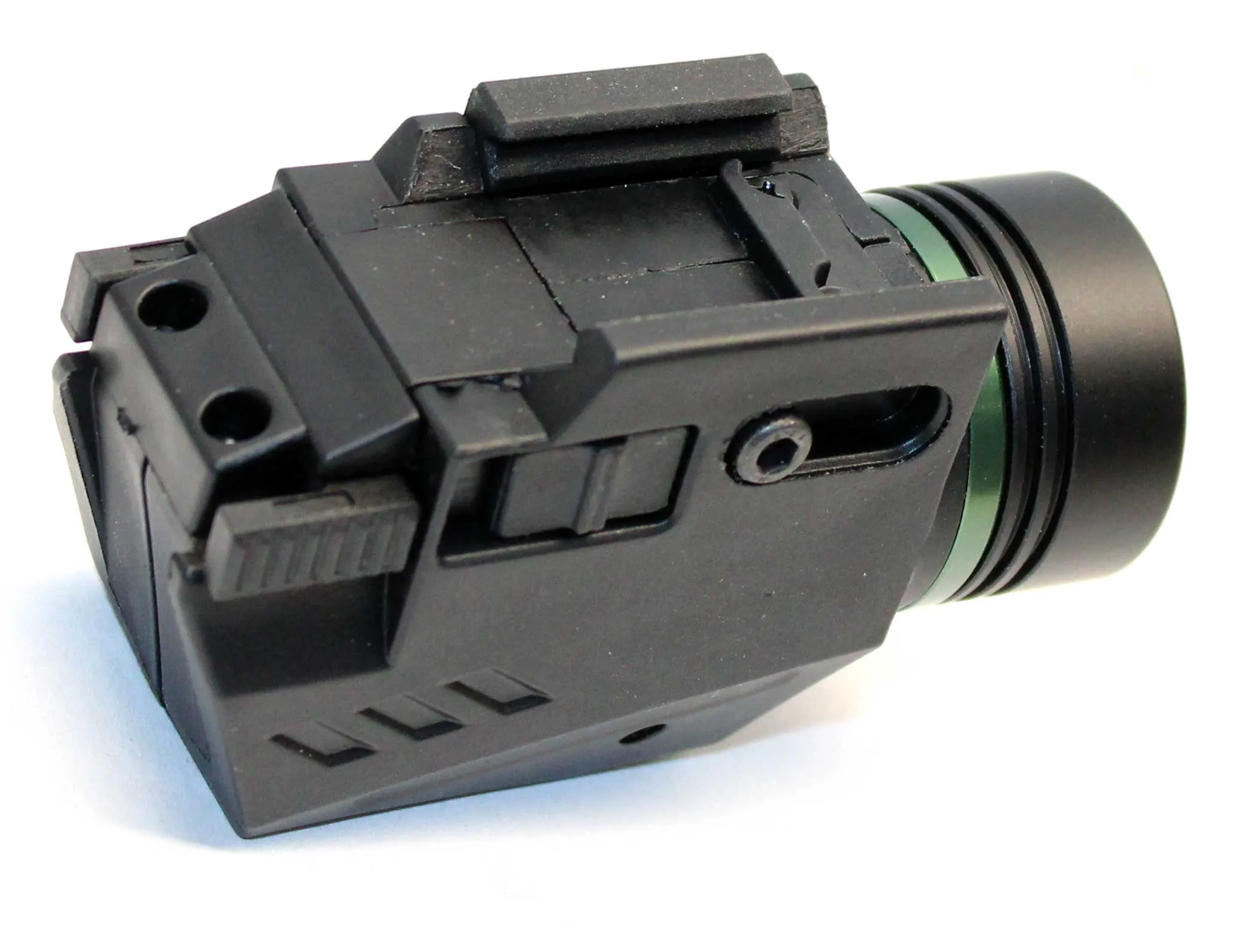 Handgun flashlight with green laser combo 300 lumens polymer body black for Glock 38.