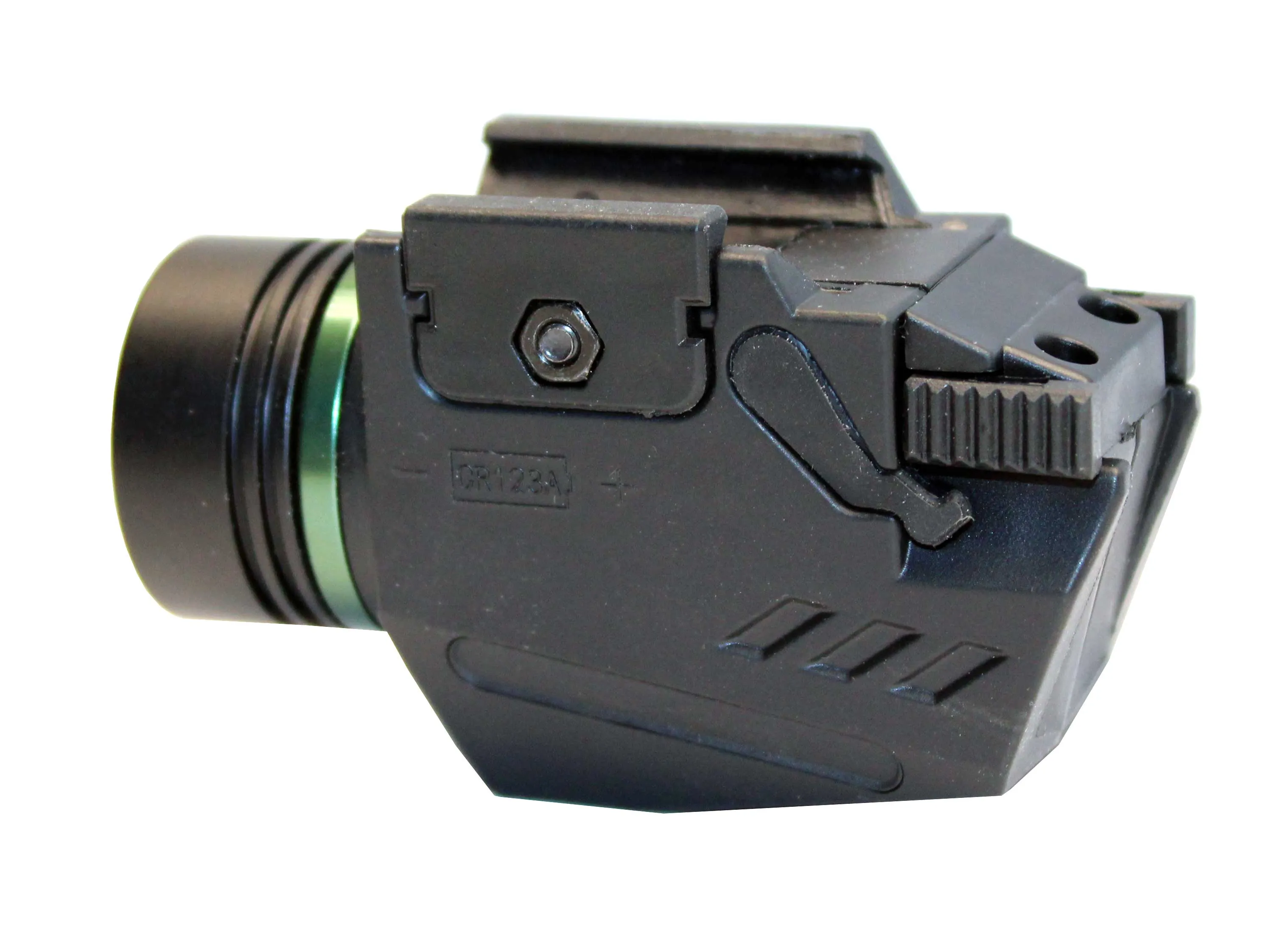 Handgun flashlight with green laser combo 300 lumens polymer body black for Glock 38.