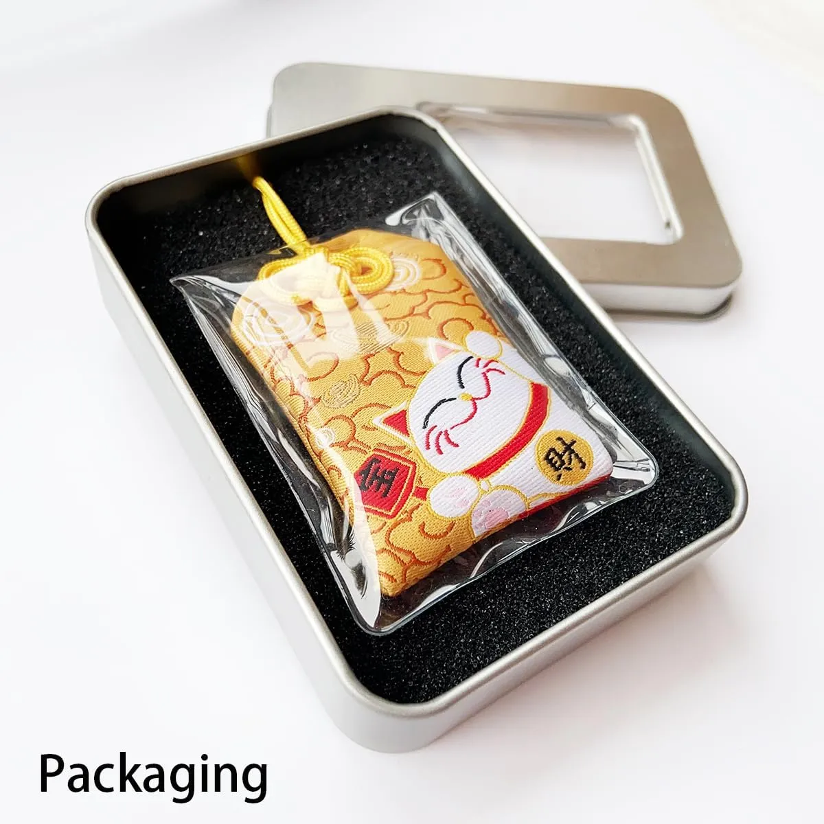 Handmade Traditional Japanese Omamori Blessing Lucky Amulet for Good Wealth/Lucky Cat/Maneki Neko Hanging Fortune Bag Gifts for Women Men