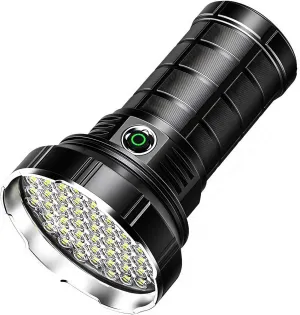 HAUSBELL SS8000 High Lumen LED Flashlight, 55pcs XTE3 Series Super Bright Light Beads, Built-in 6000 mAh Rechargeable Battery, 5 Mode Search and Rescue Flashlight, Type-C Port (1 Pack)