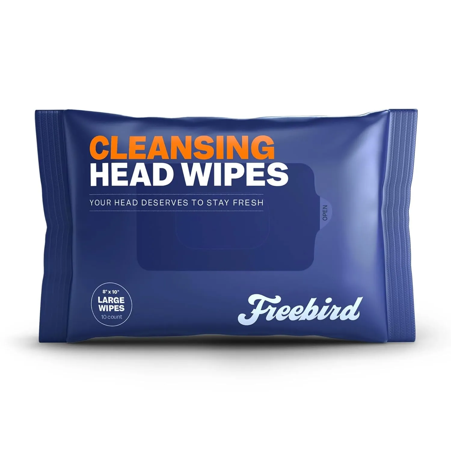 Head & Body Wipes for Men - 10ct Large, Rinse-Free Adults Bathing Cloths, Flushable, pH-balanced, Showerless, Perfect for Gym, Camping, Anti-Shine with Natural Aloe, Eucalyptus, Witch Hazel
