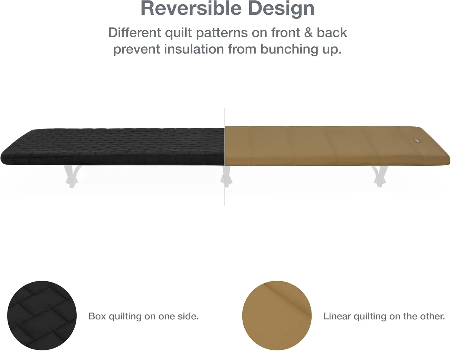 Helinox Cot Warmer Insulation Layer Camping Cots, Regular, Black/Coyote Tan