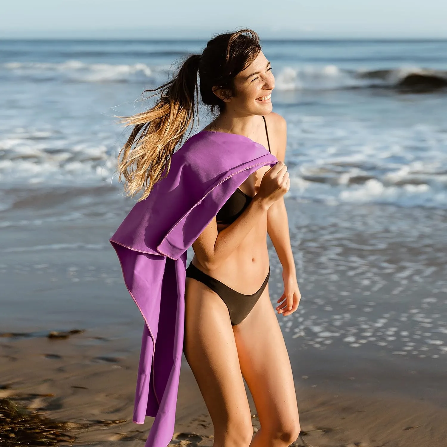 Hero Microfiber Towel, Camping, Beach, Gym - 24 X 48, Includes Bonus Washcloth