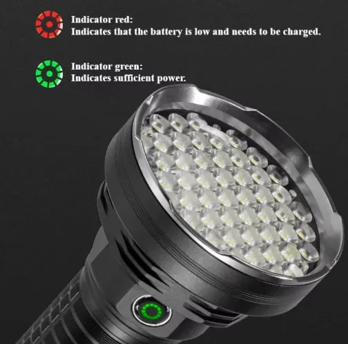 High-Power 200000Lumens 31 LED P50 Alloy Torch with 7000mah 26650 Rechargeable Battery Long Distance Super Bright Waterproof Lamp
