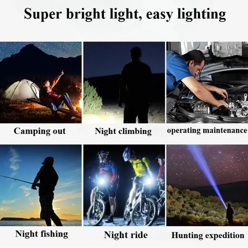 High-Power 200000Lumens 31 LED P50 Alloy Torch with 7000mah 26650 Rechargeable Battery Long Distance Super Bright Waterproof Lamp