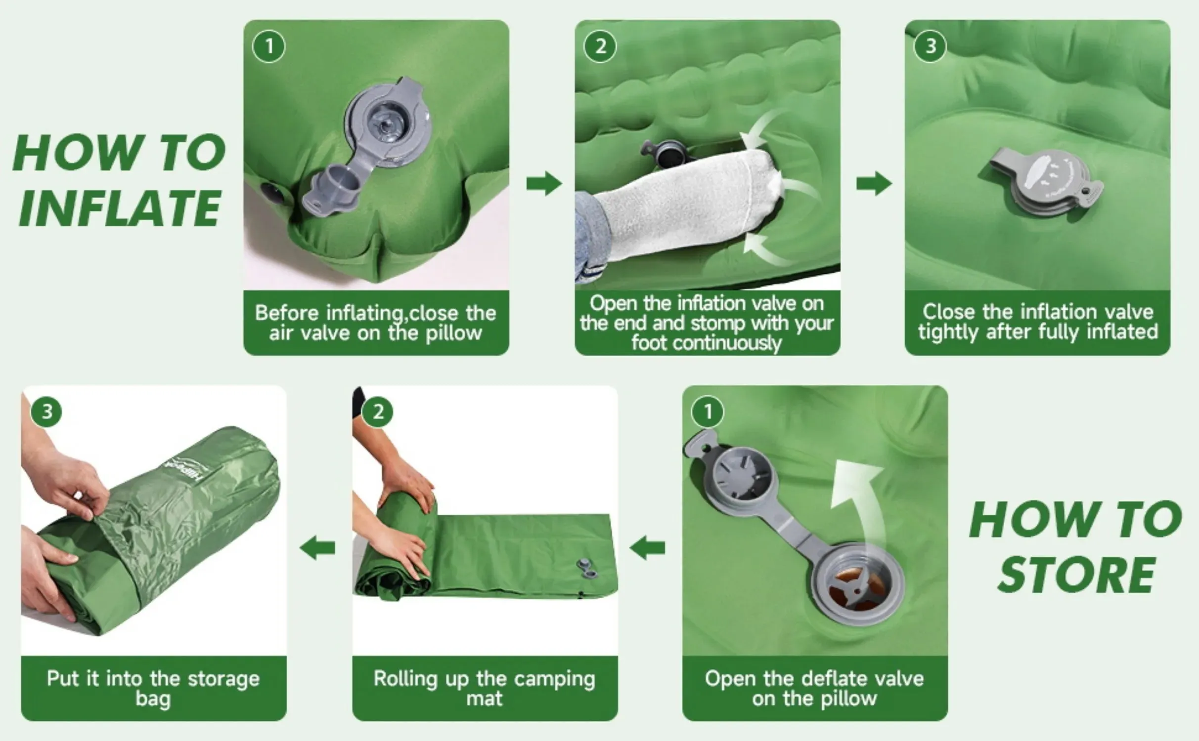 HiiPeak 3.9" Inflatable Camping Sleeping Pad